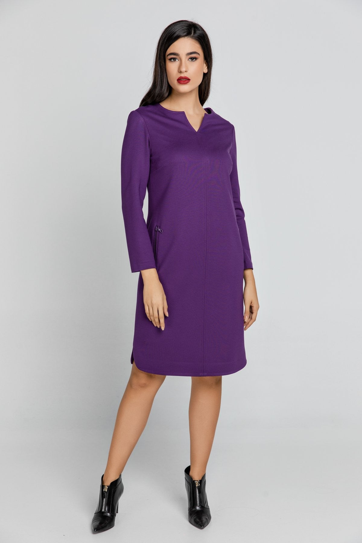 Mauve Sack Dress by Conquista-0
